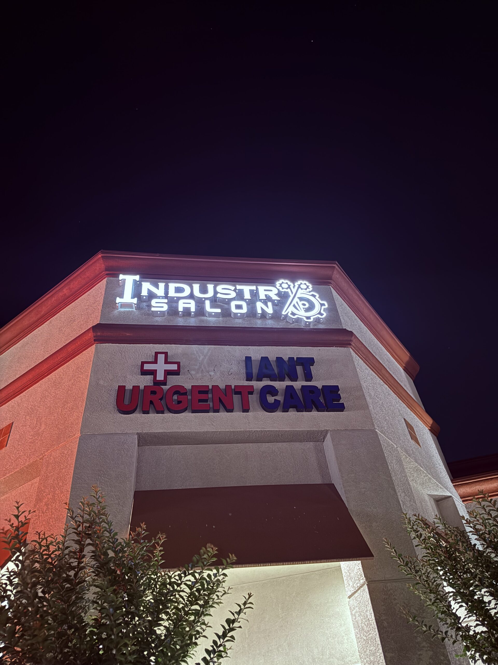Outdoor signage removal and installation.